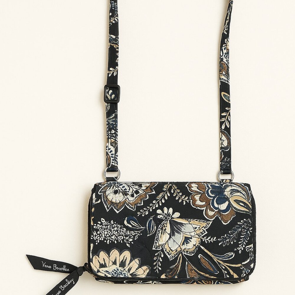 Vera Bradley RFID All-in-One Crossbody Wallet Purse Floral Print Bag